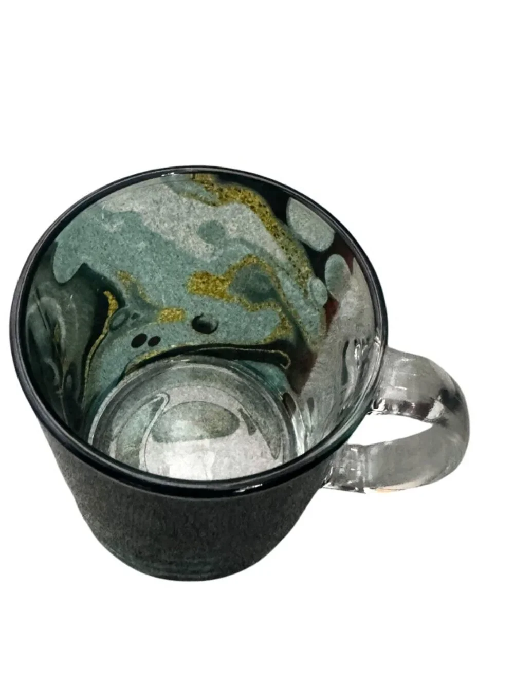 Marble Art Glass Coffee Mug 11 oz